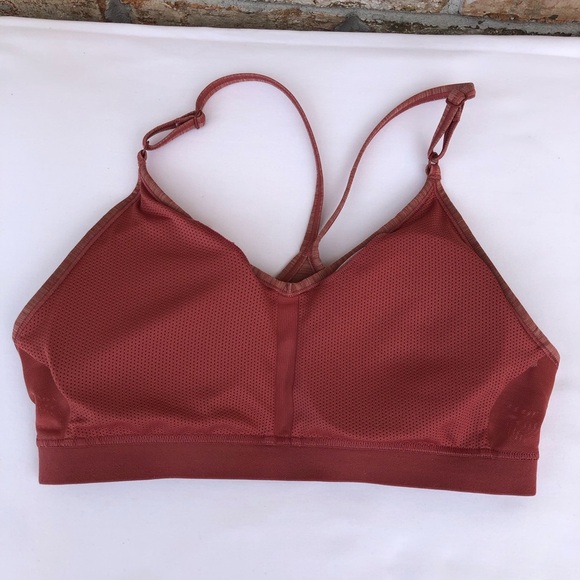 Nike Training Indy Light Support V-Neck Removable Pads Dark Pink Sports Bra M - Picture 9 of 16